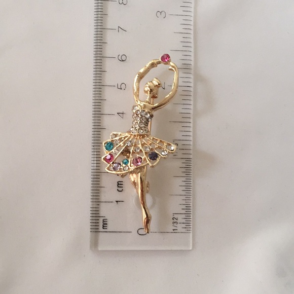 ๐50% OFF/3+...Rhinestone Ballerina Brooch - Picture 4 of 4